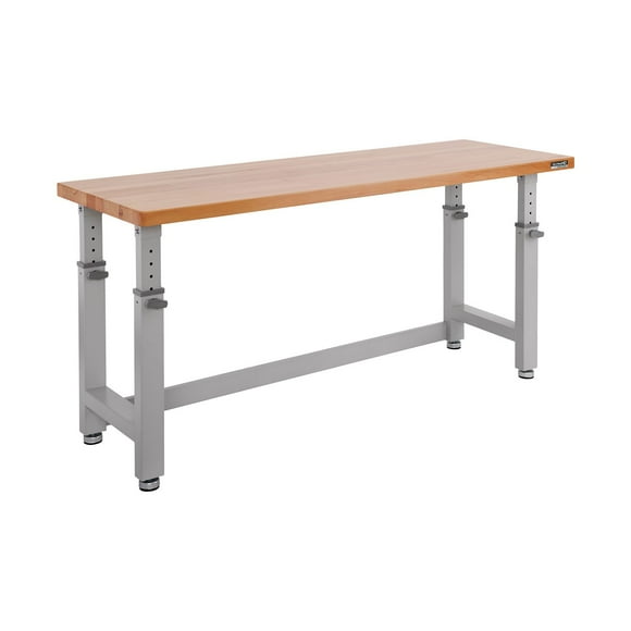 Seville Classics UltraHD Height Adjustable Workbench, 72" W x 25" D x 28.5”- 42” H