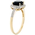 thumbnail image 3 of Cushion Cut Gemstone & 0.18 CT.T.W. Halo Diamond Ring in 14K Gold, 3 of 5