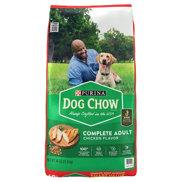 Purina Dog Chow Complete, Chicken Flavor, Adult Dry Dog Food, 48 lbs.
