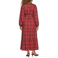 thumbnail image 3 of Lands' End Women's Flannel Tiered Maxi Dress, 3 of 5