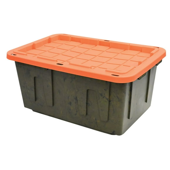 Member's Mark 27 Gallon Heavy-Duty Camo Storage Tote, 20.6" D x 30.6" W x 14.3" H  , 1 or 4 Pack