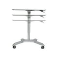 thumbnail image 3 of Seville Classics AIRLIFT XL 28" Pneumatic Sit-Stand Adjustable Rolling Desk Cart, White Silver, 3 of 5