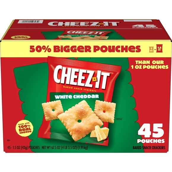 Cheez-It White Cheddar Snack Packs, 1.5 oz., 45 pk.