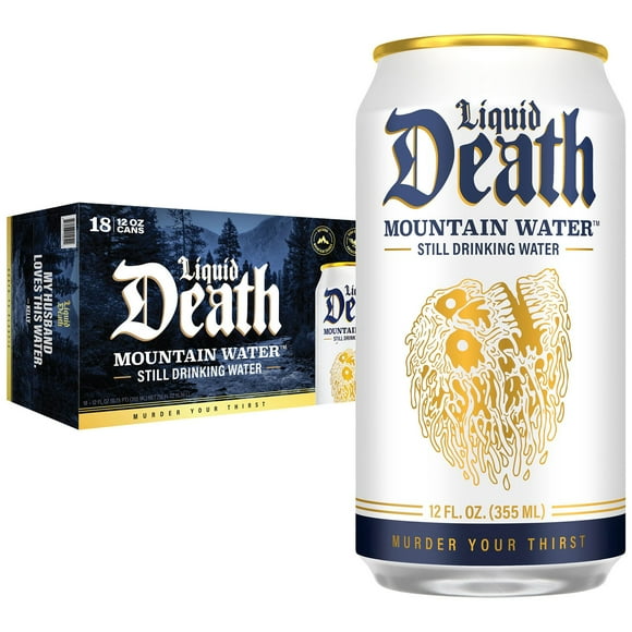 Liquid Death Mountain Water, 12 fl. oz., 18 pk.