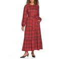 thumbnail image 1 of Lands' End Women's Flannel Tiered Maxi Dress, 1 of 5