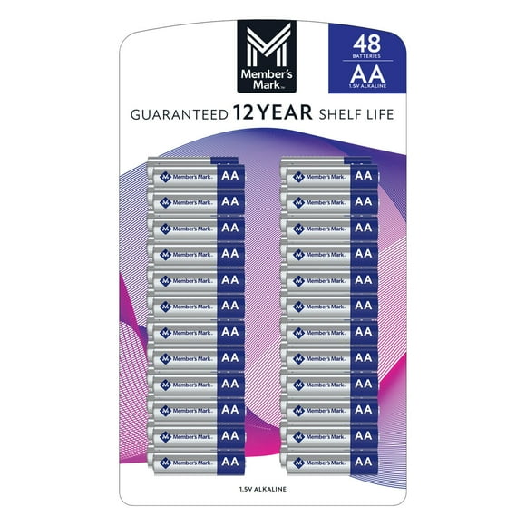 Member's Mark AA Alkaline Batteries, 48 pk.