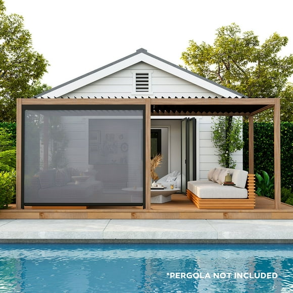 Mirador Aluminum Pull Down Privacy Screen for Pergola, Choose Size