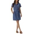 thumbnail image 1 of Frye Women's Belted Denim Mini Dress, 1 of 9