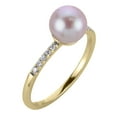 thumbnail image 1 of Cultured Freshwater Pearl and 0.08 CT.T.W. Diamond Ring in 14K Gold, 1 of 6