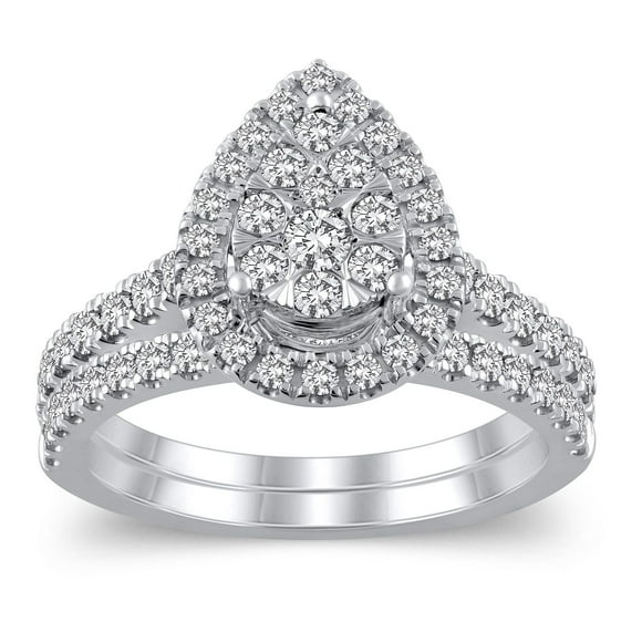 0.96 CT T.W. Diamond Bridal Set in 14K Gold