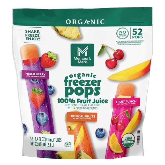 Member's Mark Organic Freezer Pops, 52 ct.