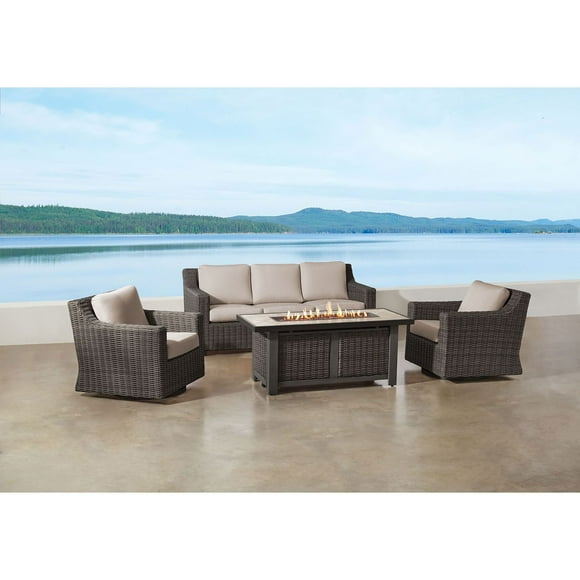 Member's Mark Breck Fire Seating Set with Sunbrella Fabric, 4pc