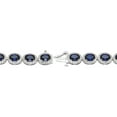 thumbnail image 2 of Oval Cut Gemstone Halo Tennis Bracelet in Sterling Silver, 2 of 5