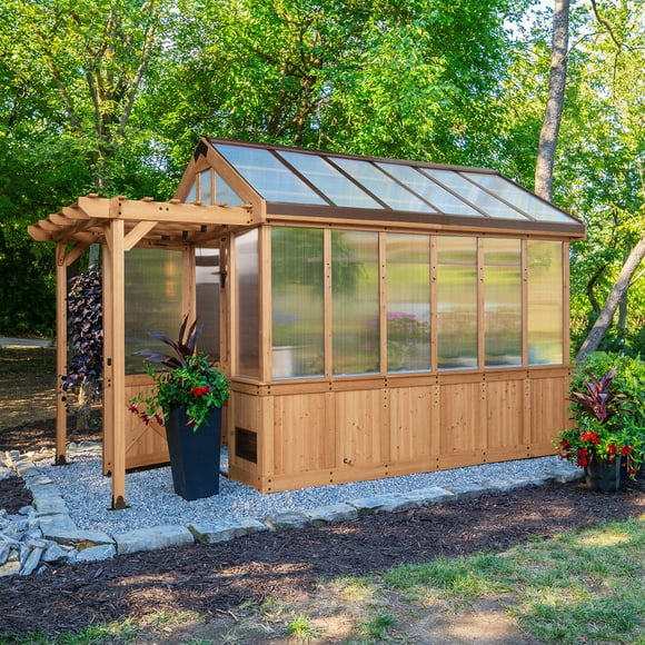 Backyard Discovery 11'x7' Traditional Cedar Greenhouse - DIY