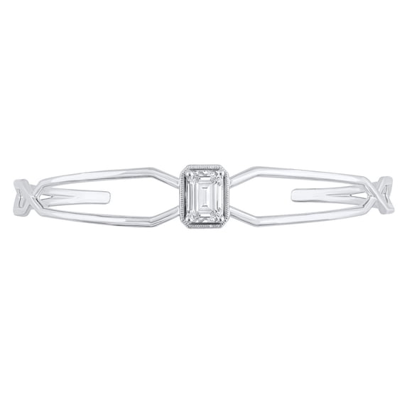 1.46 CT. Emerald Cut Lab Created Diamond Bracelet in 14K Gold