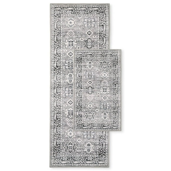 Member's Mark Everwash Washable 2-Piece Runner and Accent Rug Set, Assorted Designs