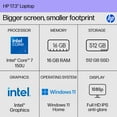 thumbnail image 3 of HP 17.3" FHD Windows 11 Laptop | Intel Core 7 | 16GB RAM | 512GB SSD | 2-Yr HP Care Pack w/Accidental Damage Protection, 3 of 14