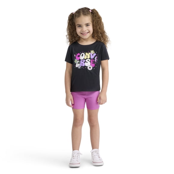 Converse Toddler Girls 2-Piece Biker Short Set