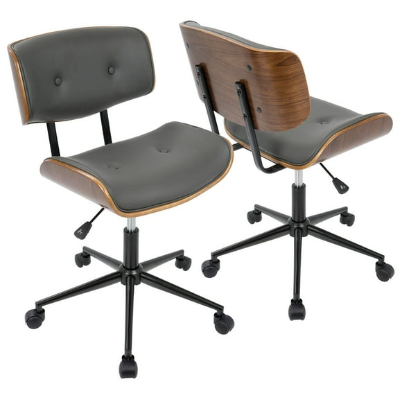 Lombardi Mid-Century Modern Adjustable Office Chair, Assorted Colors