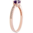 thumbnail image 3 of Baguette Cut Gemstone and 0.10 CT. T.W. Diamond Ring in 14K Gold, 3 of 4