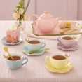 thumbnail image 2 of Member's Mark Butterfly Porcelain Tea Set, 15 pc., 2 of 6