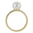 thumbnail image 2 of Cultured Freshwater Pearl and 0.08 CT.T.W. Diamond Ring in 14K Gold, 2 of 6