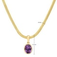 thumbnail image 4 of Oval Amethyst Pendant Snake Chain Necklace in 14K Gold, 4 of 8