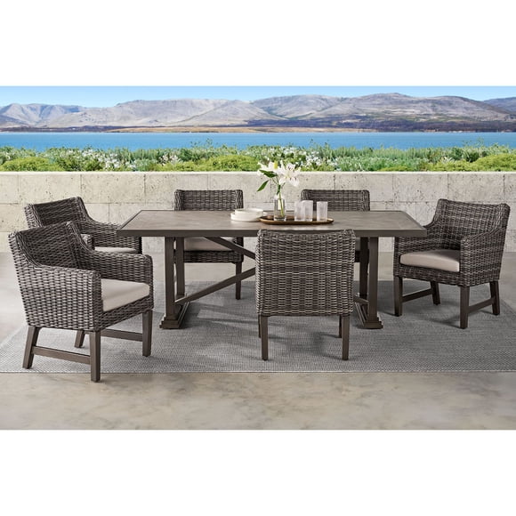 Member's Mark Breck Dining Set with Sunbrella Fabric, 7pc