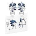 thumbnail image 5 of Freshwater Cultured 6-8.5mm Pearl & Gemstone Earrings in Sterling Silver, 5 of 5
