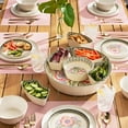 thumbnail image 2 of Member's Mark 6-Section Bamboo Melamine Serving Platter with Lazy Susan Base and Storage Lid, 2 of 6