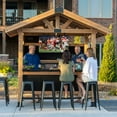 thumbnail image 2 of Backyard Discovery Palisades Outdoor Cedar Bar with PowerPort, 2 of 15