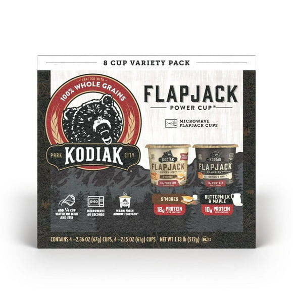 Kodiak Cakes Flapjack Power Cups, Variety Pack, 8 pk.