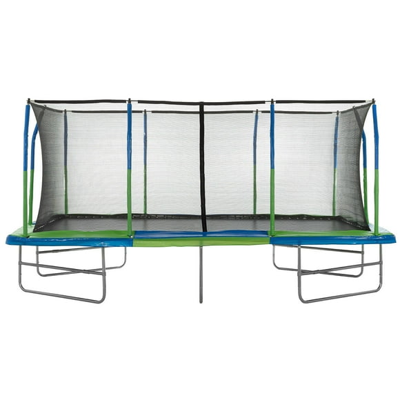 Upper Bounce Mega Trampoline with Fiber Flex Enclosure System, 10' X 17'