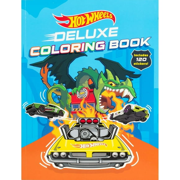 Hot Wheels Deluxe Sticker and Coloring, Paperback