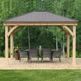 thumbnail image 1 of Yardistry All-Cedar Meridian Gazebo with Aluminum Roof, Choose Size, 1 of 1