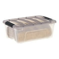 thumbnail image 4 of IRIS USA, Stack & Pull 13 Quart Clear Plastic Storage Box, 10.98" W x 16.50" L x 6.53" H, 8 Piece Set, 4 of 9