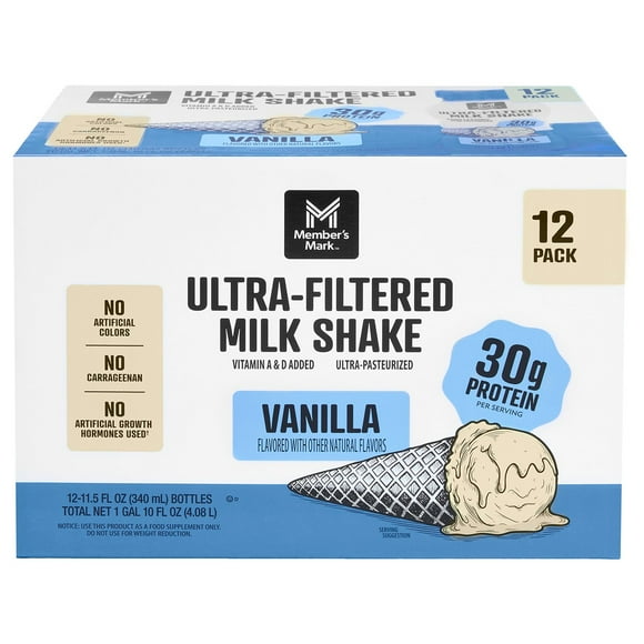 Member's Mark Ultra-Filtered Milk Shake, Vanilla, 11.5 fl. oz., 12 pk.