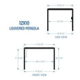 thumbnail image 3 of Backyard Discovery Louvered Pergola, Choose Size, 3 of 13