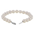 thumbnail image 3 of White Cultured Freshwater Pearl Strand Bracelet in 14K Gold, 3 of 4