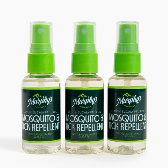 Murphy's Naturals Mosquito & Tick Repellent with Lemon Eucalyptus Spray, 1.5oz, 3-Pack