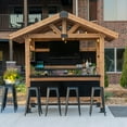 thumbnail image 1 of Backyard Discovery Palisades Outdoor Cedar Bar with PowerPort, 1 of 15