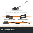 thumbnail image 2 of WORX WG745.1 40V 17'' Brushless Cordless Battery Powered Push Lawn Mower - 2 Blades 2 Batteries & Charger Included, 2 of 8