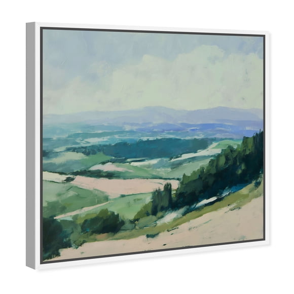 Dark Trees I Abstract Landscape Canvas Print by Oliver Gal Prints