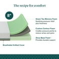 thumbnail image 4 of ZINUS Night Therapy Medium 8" Green Tea Memory Foam Mattress, 4 of 12