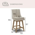 thumbnail image 3 of Member's Mark Amelia Fabric Swivel Counter Stool, 3 of 12