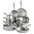 thumbnail image 2 of Tramontina 14-Piece Tri-Ply Clad 18/10 Stainless Steel Cookware Set, 2 of 20