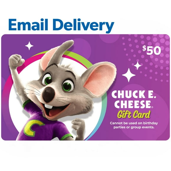Chuck E. Cheese $50 Email Delivery Gift Card