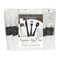 thumbnail image 1 of Party Essentials Napkin Roll Bag Set with Black Cutlery (4 - 25 ct. packs, 100 total), 1 of 2