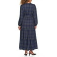 thumbnail image 3 of Lands' End Women's Flannel Tiered Maxi Dress, 3 of 5