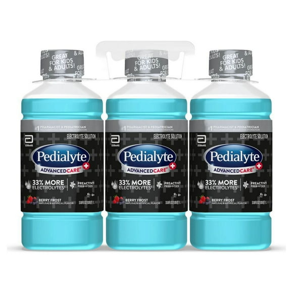 Pedialyte AdvancedCare Plus Electrolyte Solution Berry Frost, 33.8 fl. oz., 3 pk.